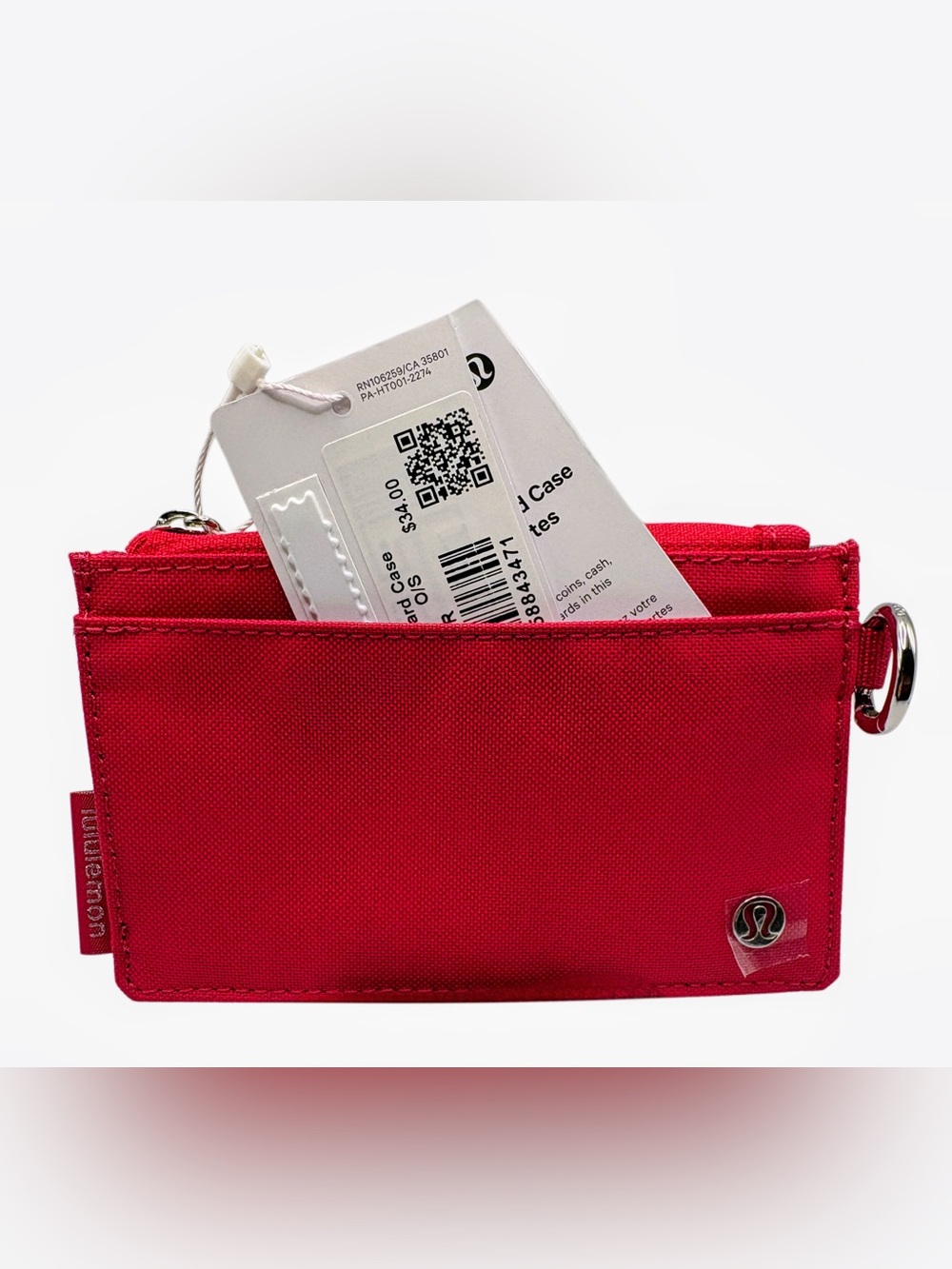 NWT Lululemon Clippable Card Case Claystone Silver SOLD OUT ONLINE